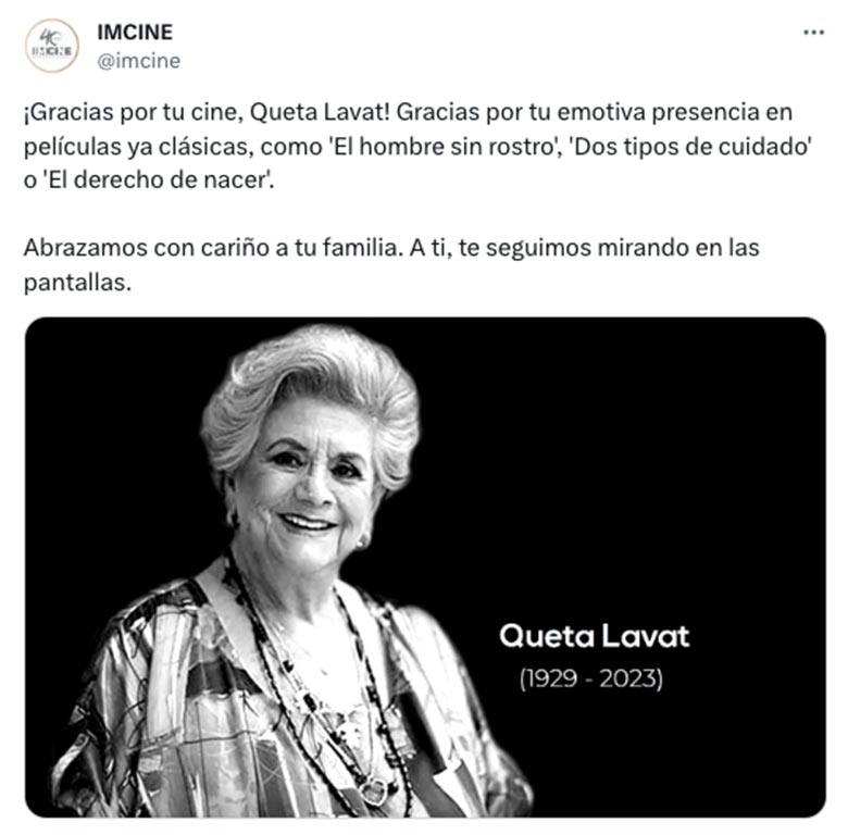 Descanse en paz Queta Lavat